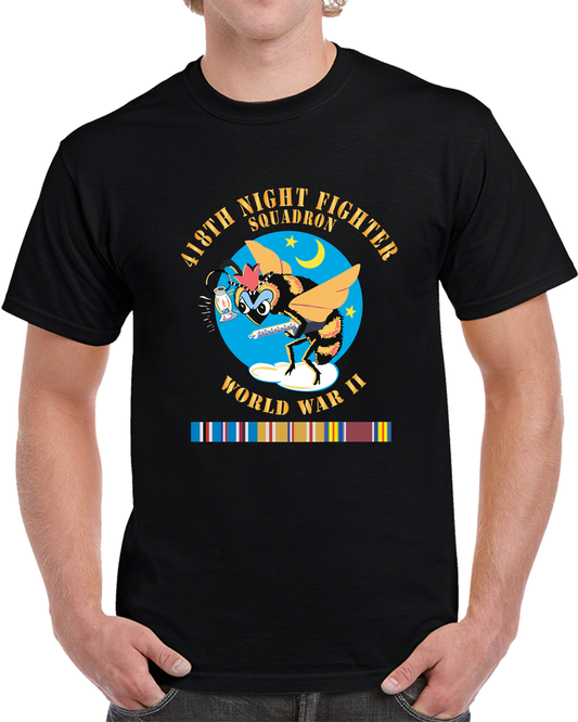 AAC - 418th Night Fighter Squadron - WWII W SVC X 300 T Shirt