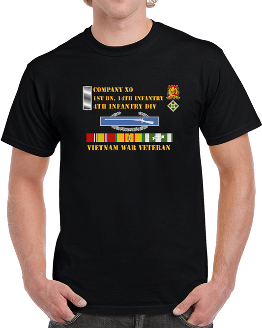 Army - 1st Bn 14th Inf - 4th ID - Company XO - Vietnam Vet T Shirt