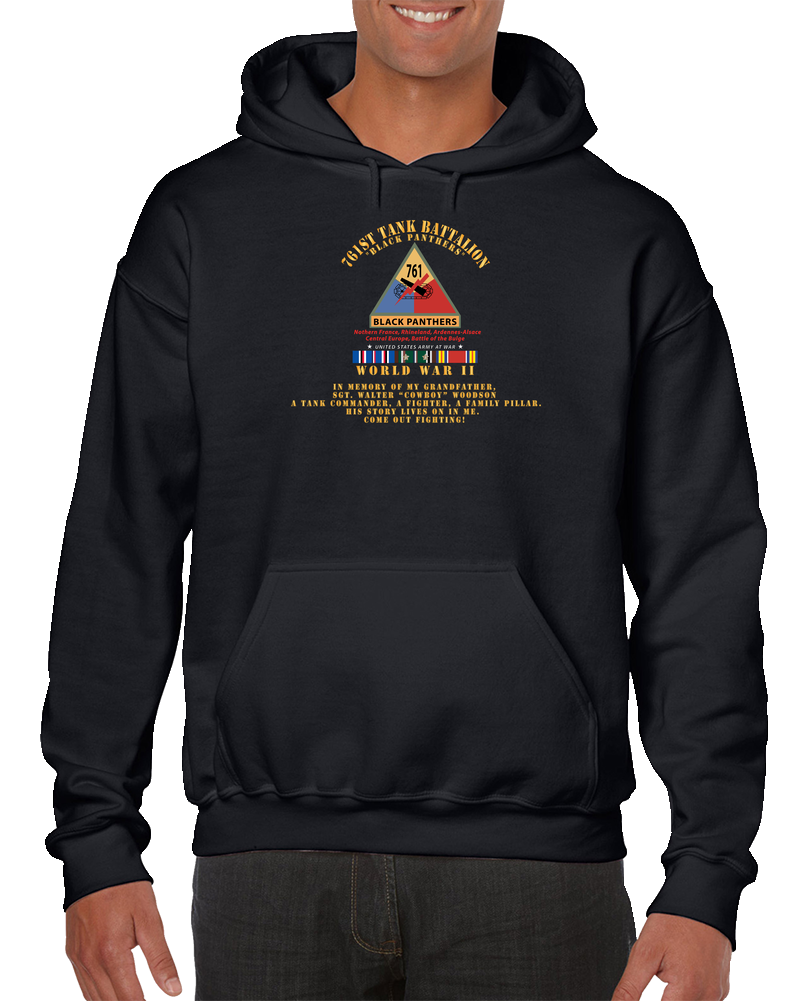Army - 761st Tank Battalion - Black Panthers - W Ssi Wwii Eu Svc Hoodie