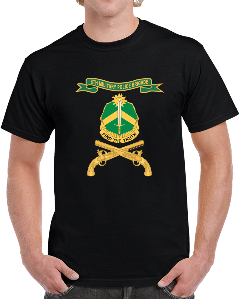 Army - 8th Military Police Brigade W Ribbon - Br X 300 T Shirt