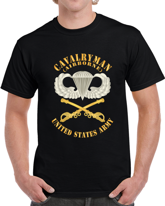 Army - Cavalrymen W Airborne Badge - Br X 300 T Shirt