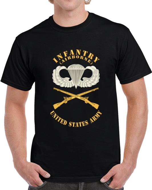 Army - Infantry W Airborne Badge - Br X 300 T Shirt