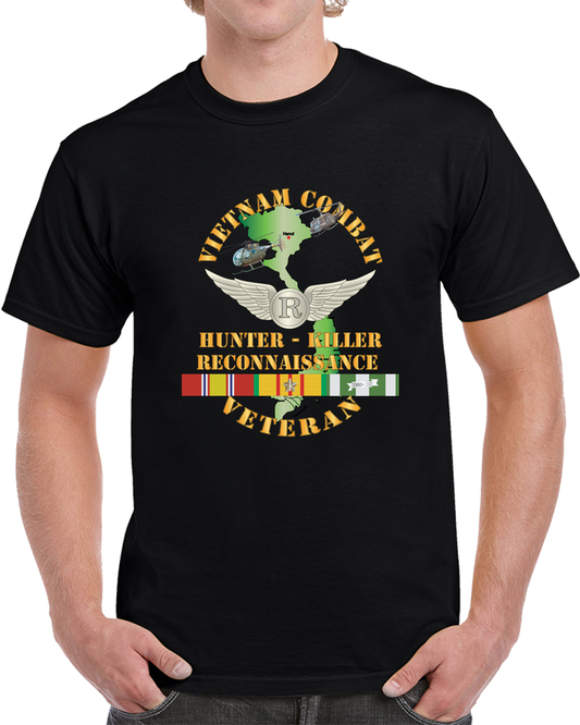 Army - Vietnam Combat AVN Vet  Obs Recon Badge - Air Assault  w SVC X 300 T Shirt