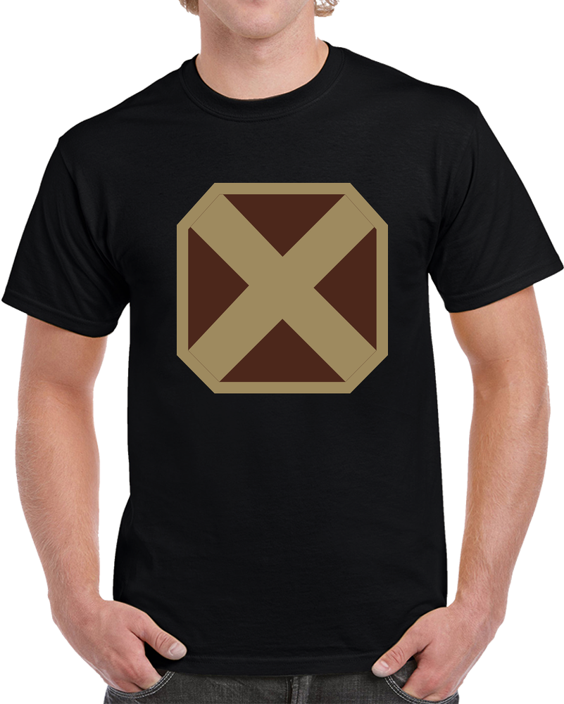 Army - SSI - 14th Infantry Division -  Phantom - WWII - Subdued Desert  X 300 T Shirt