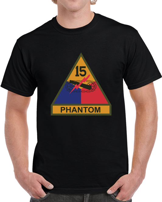 Army - SSI - 15th Armored Division W Name Tape X 300 T Shirt