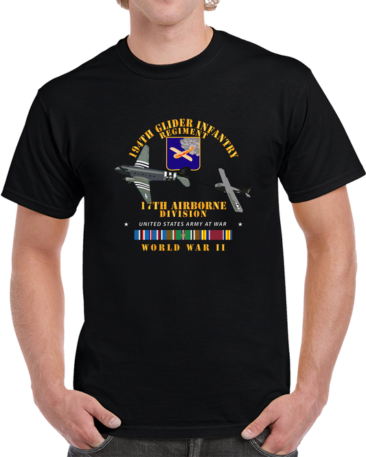 Army  - 194th Glider Infantry Regiment W Towed Glider W WWII W EUR SVC T Shirt
