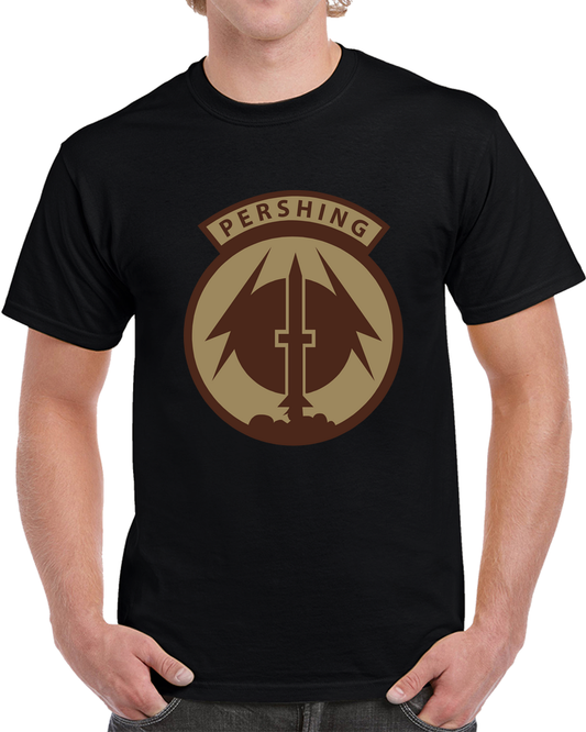 Army - SSI - 56th Field Artillery Brigade W Pershing Tab - Subdued Desert X 300 T Shirt
