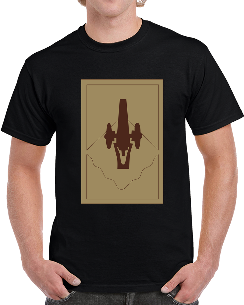 Army - SSI - 135th Field Artillery Brigade - Subdued Desert X 300 T Shirt