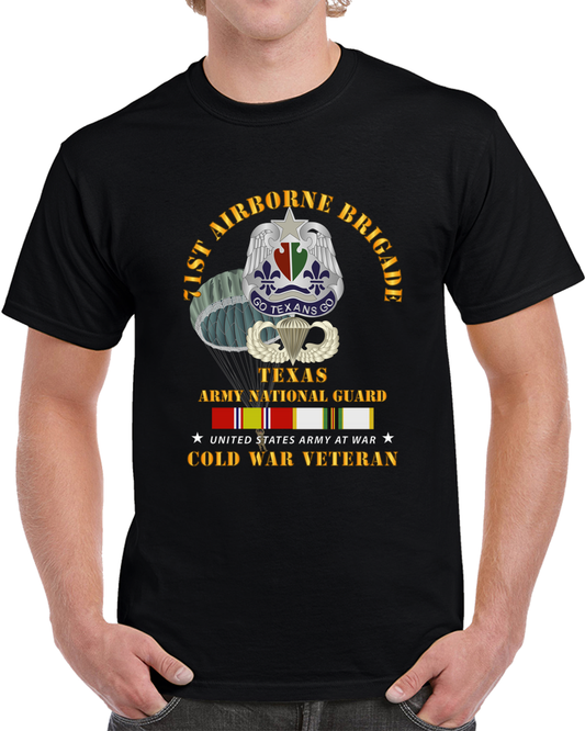 Army - 1st Airborne Brigade - TXARNG - Cold War Veteran W COLD SVC  X 300 T Shirt