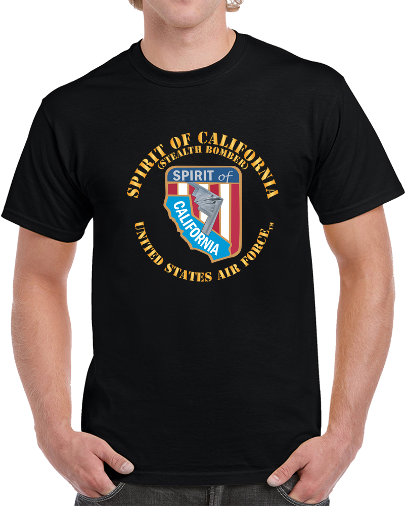USAF - B2 - Spirit Of California - Stealth Bomber X 300 T Shirt