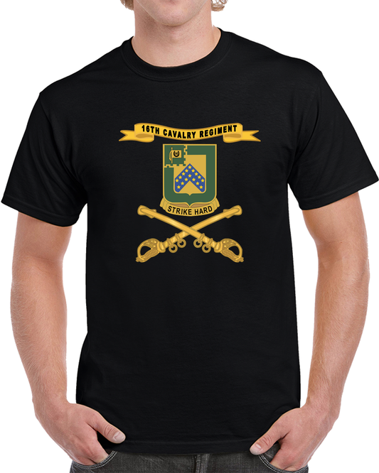 Army  - 16th Cavalry Regiment W Ribbon - Br X 300 T Shirt