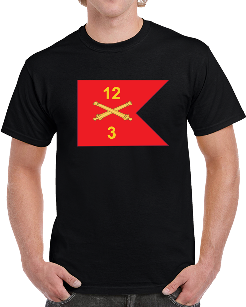 Army - 3rd Battalion, 12th Artillery Regiment - Guidon X 300 T Shirt