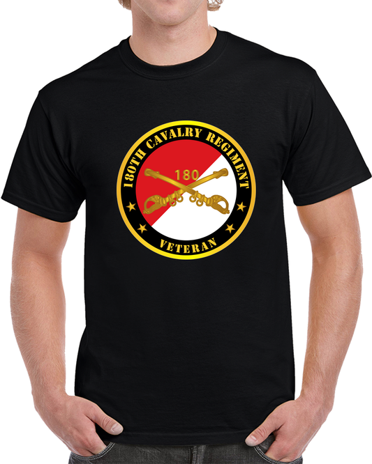 Army - 180th Cavalry Regiment Branch Veteran - Red - White X 300 T Shirt