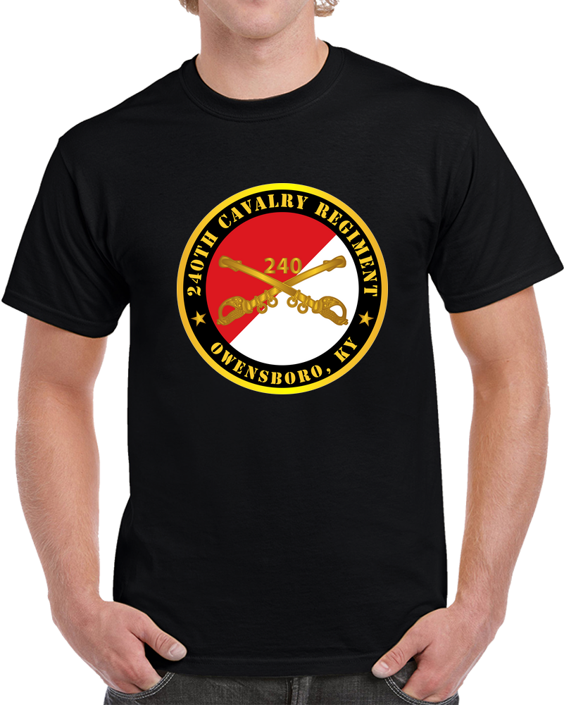 Army - 240th Cavalry Regiment - Branch, Owensboro, Ky - Red - White X 300 T Shirt
