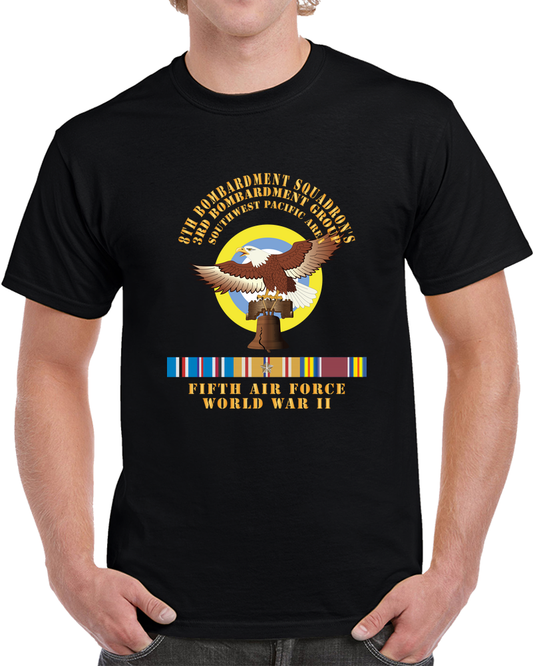 AAC - 8th Bombardment Squadron, 3d Bomb Group, Swpacific Area -5th Air Force - PAC WWII X 300 T Shirt