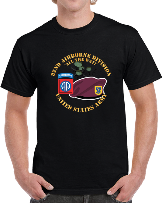 Army - 82nd Airborne Div - Beret - Mass Tac - Maroon  - 504th Infantry Regiment X 300 T Shirt