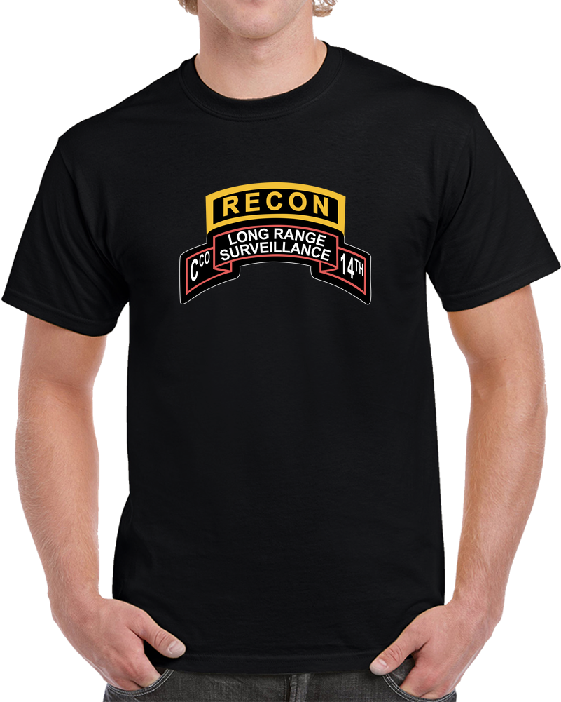 Army - LRS - C Co - 14th Infantry (ranger) W Recon Tab X 300 T Shirt