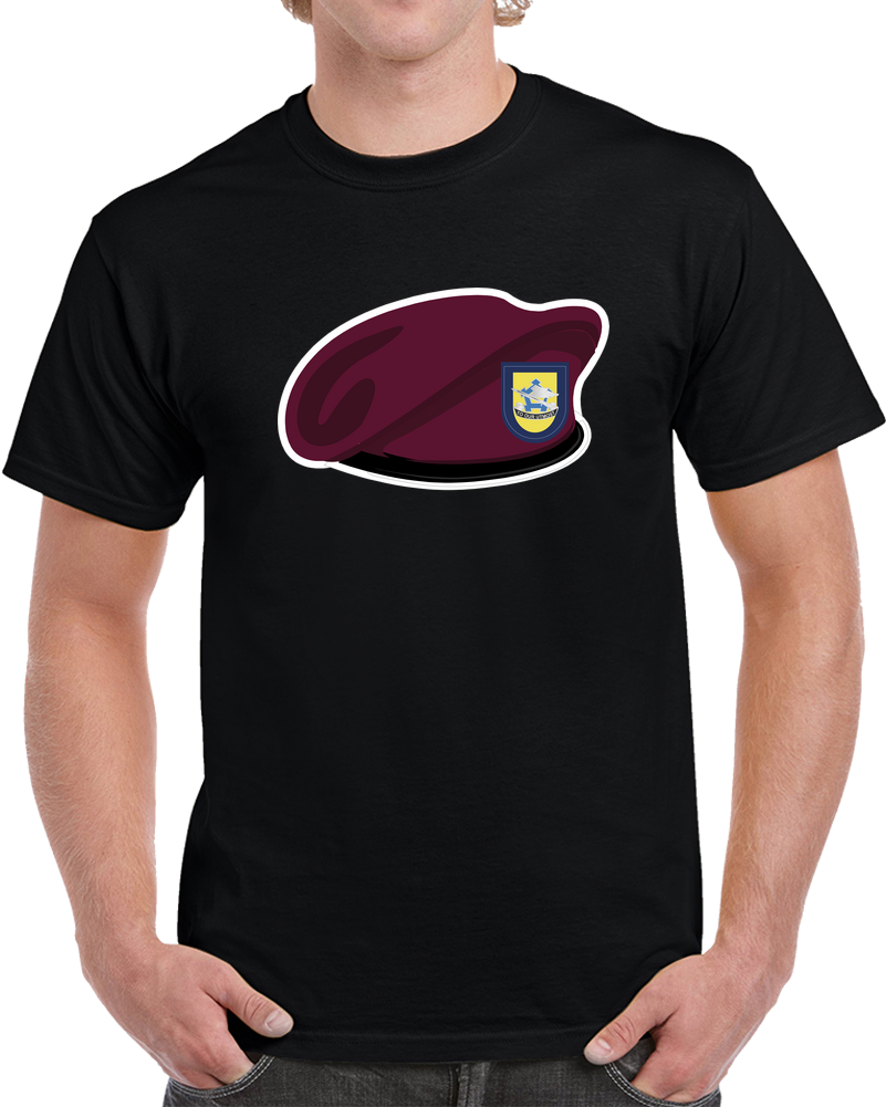 Army - Maroon Beret - Flash - DUI - 173rd Support Battalion Wo Txt X 300 T Shirt
