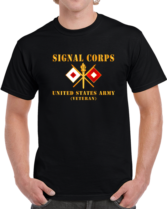 Army - Signal Corps - Branch - US Army Veteran X 300DPI T Shirt