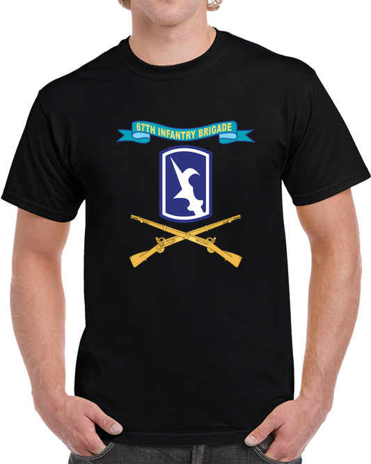 Army - 67th Infantry Brigade W Ribbon - SSI - Br X 300 T Shirt