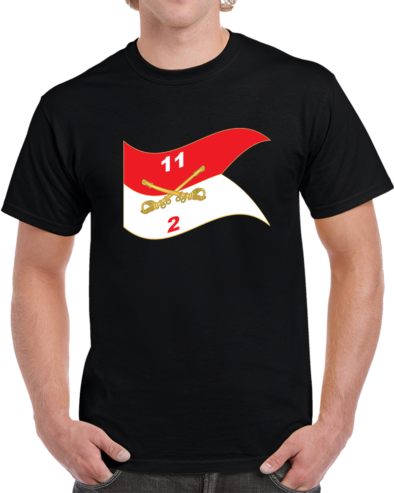 Army - 2nd Squadron, 11th Armored Cavalry Regiment - Guidon - Waving T Shirt