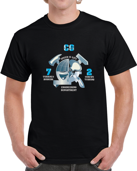 Navy - CG 72 - Engineering Department X 300 T Shirt