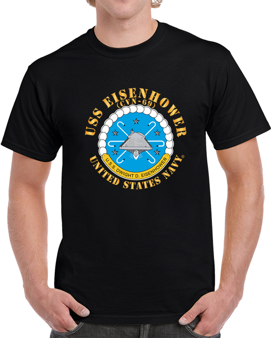 USS Dwight D. Eisenhower (CVN-69) Crest With Txt X 300 T Shirt