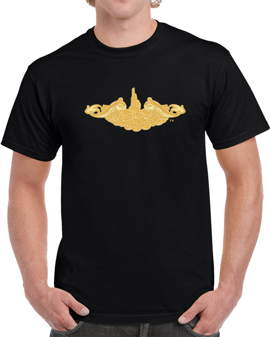Navy - Submarine Badge - Gold Wo Txt T Shirt