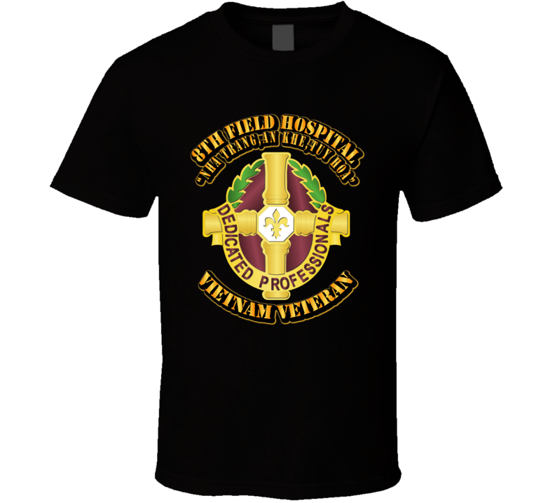 Army - 8th Field Hospital No SVC Ribbon T Shirt