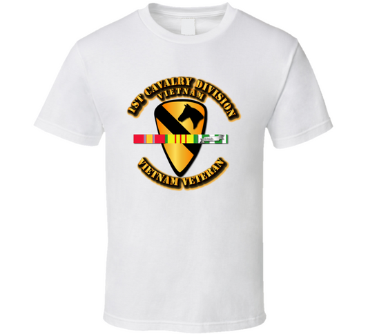 Army -  Ist Cavalry Division w SVC Ribbons T Shirt