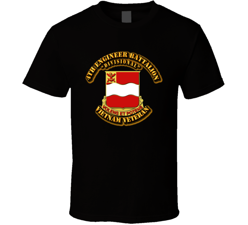 DUI - 4th Engineer Battalion No SVC Ribbon T Shirt