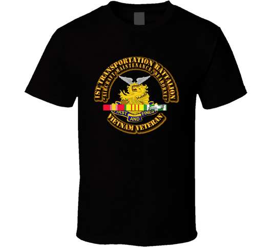 1st Transportation Battalion w SVC Ribbon T Shirt