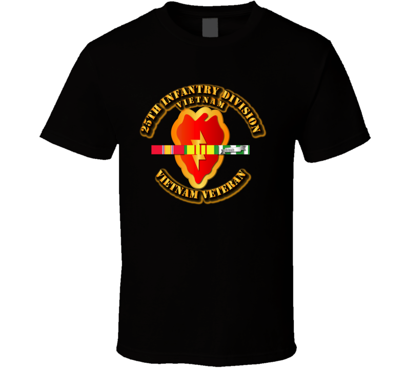 25th Infantry Division w SVC Ribbons T Shirt