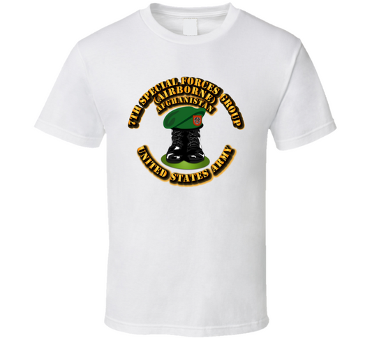 SOF - 7th SFG - Boots and Beret - Afghanistan T Shirt