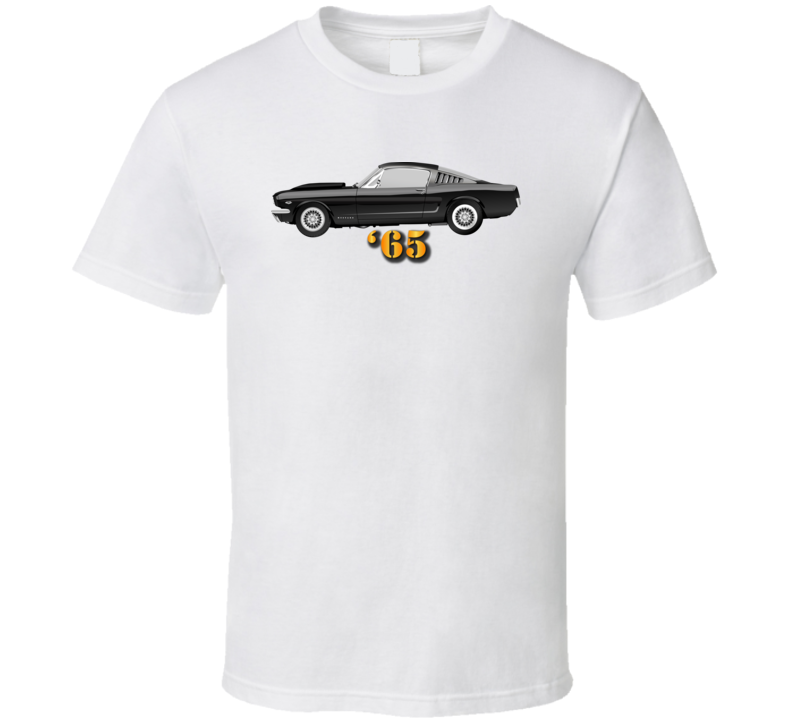 Vehicle - 65 Mustang - Midnight Black T Shirt