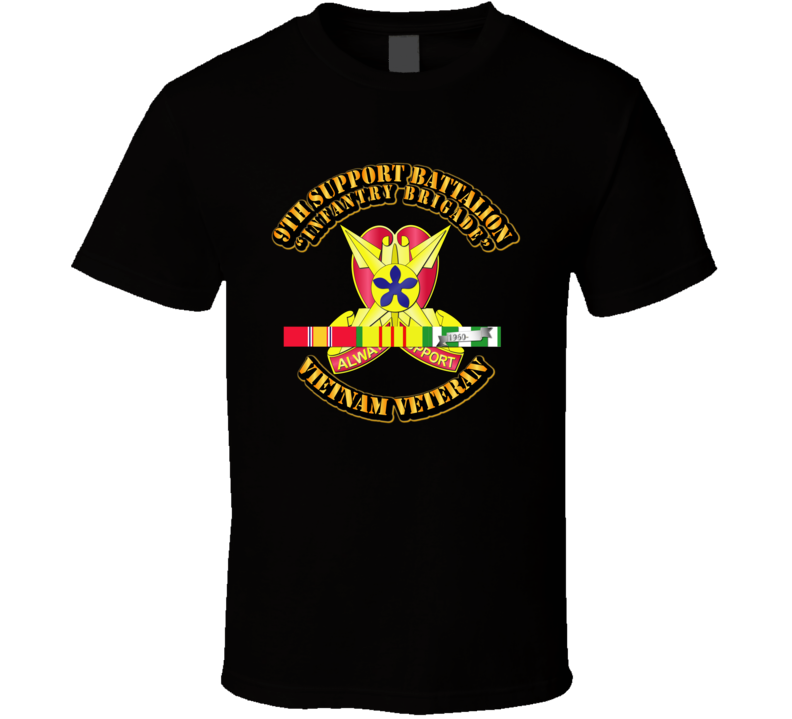 Army 9th SptBn w SVC Ribbon T Shirt