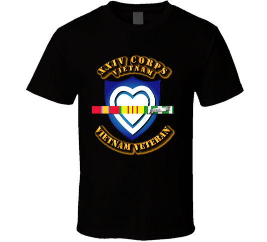 Army -  XXIV Corps w SVC Ribbons T Shirt