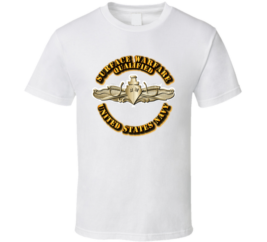 Navy - Surface Warfare Badge - Gold T Shirt