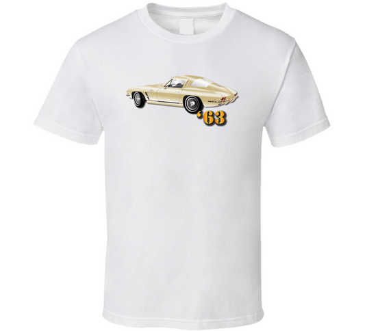  Vehicle - 63 Corvette Stingray - Off White T Shirt