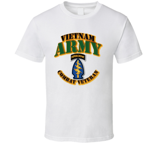 ARMY -  SF - SSI - Vietnam - Combat Vet T Shirt