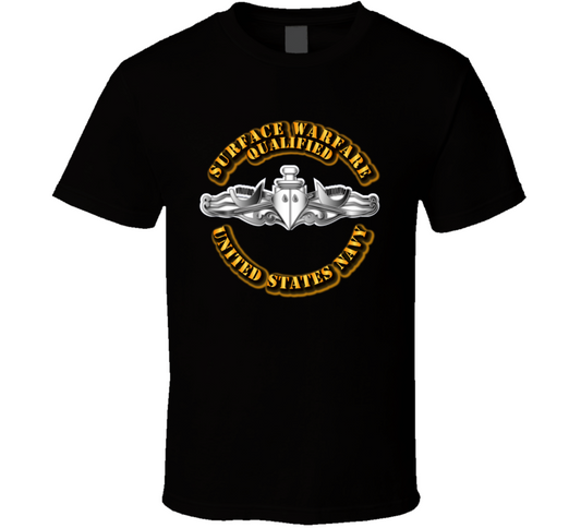 Navy - Surface Warfare Badge - Silver T Shirt