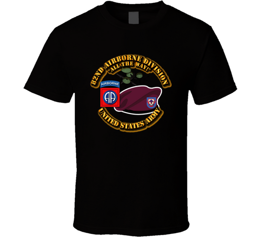 Army - 82nd Airborne Div - Beret - Mass Tac -  2 - 501st Infantry T Shirt