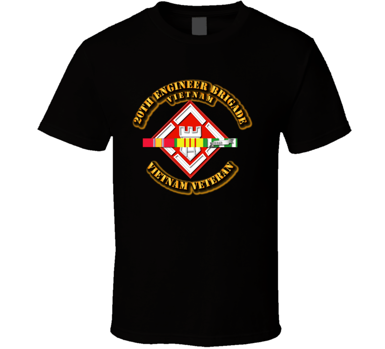  20th Engineer Brigade w SVC Ribbons T Shirt