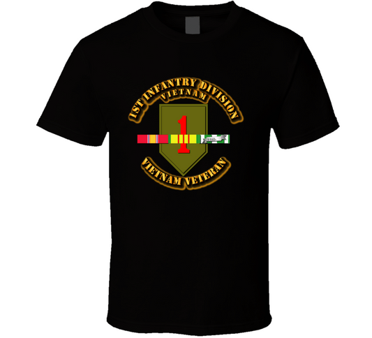 Army -  Ist Infantry Division w SVC Ribbons T Shirt