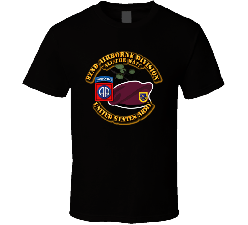 Army - 82nd Airborne Div - Beret - Mass Tac - 1 - 504th Infantry T Shirt