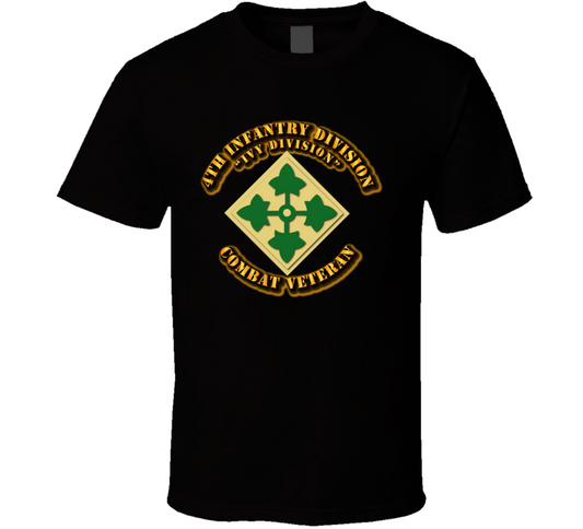 Army -  4th Infantry Division - Ivy Div - Cbt Vet T Shirt