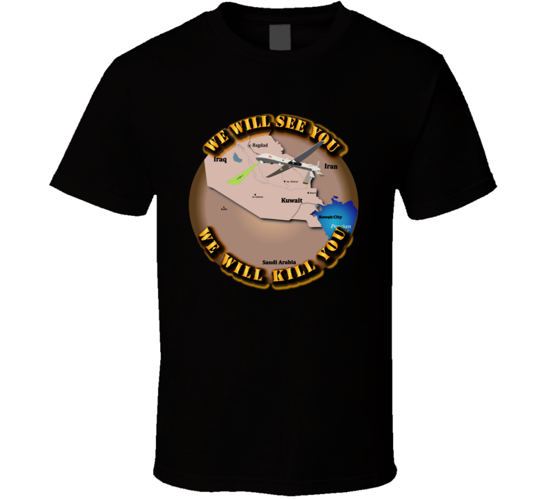 Iraq Mapw Predator T Shirt