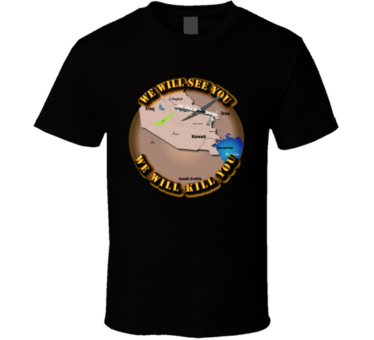 Iraq Mapw Predator T Shirt