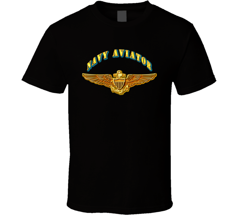 Emblem - Navy - Navy Aviator T Shirt