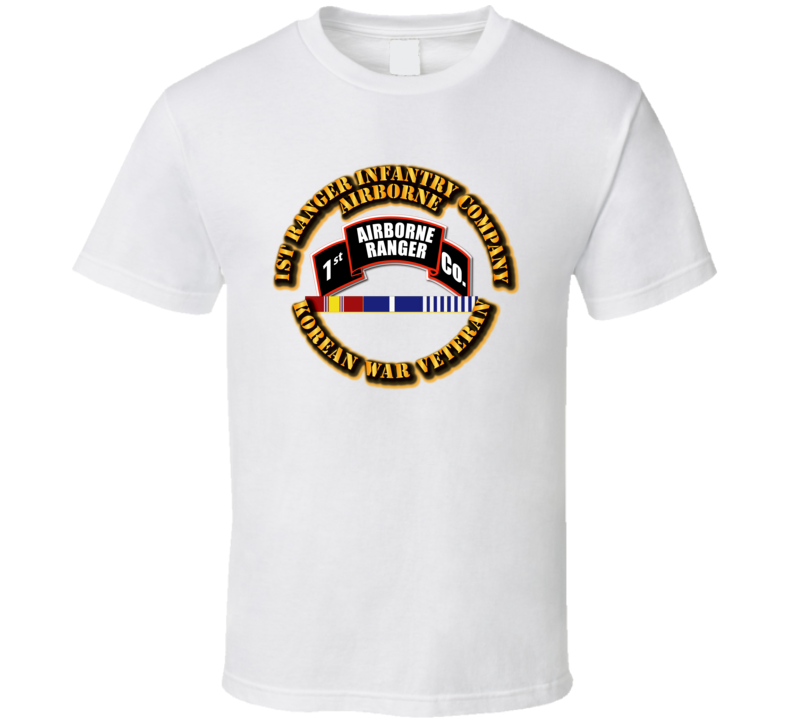 SOF - 1st Ranger Infantry Company - Airborne - Korea w SVC Ribbons T Shirt